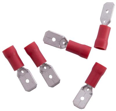 Dresselhaus platte stekkers blade terminal, insulated 6.3x0.8mm/ 0.25-1.0 qmm