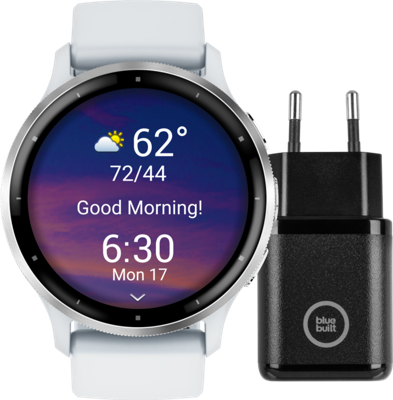 Garmin Venu 3 Zilver/Wit + BlueBuilt Oplader
