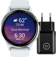 Garmin Venu 3 Zilver/Wit + BlueBuilt Oplader - thumbnail