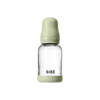 BIBS Glas Latex Slow Flow Babyfles 0+ Maanden Sage - thumbnail