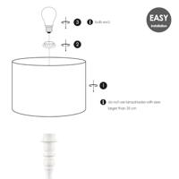 Home sweet home tafellamp Woodi square ↕ 38 cm - wit whitewash - thumbnail