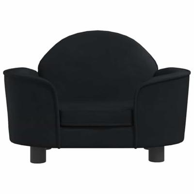 Hondenmand 66x40x45 cm fluweel zwart