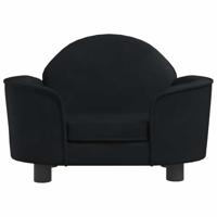 Hondenmand 66x40x45 cm fluweel zwart - thumbnail