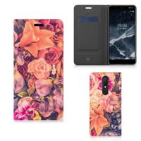 Nokia 5.1 (2018) Smart Cover Bosje Bloemen - thumbnail