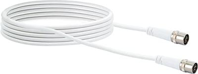 Schwaiger Antenne, Satelliet Aansluitkabel [1x F-quickstekker - 1x F-quickstekker] 5.00 m 10 dB Viervoudig afgeschermd Wit