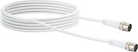 Schwaiger Antenne, Satelliet Aansluitkabel [1x F-quickstekker - 1x F-quickstekker] 5.00 m 10 dB Viervoudig afgeschermd Wit - thumbnail