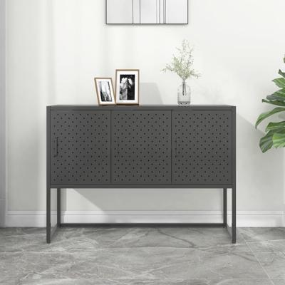 VidaXL Dressoir 105x35x75 cm staal antracietkleurig