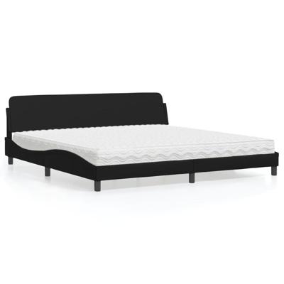 Bed met matras "Dover" kunstleer zwart 200x200 cm
