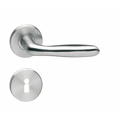 Deurkruk Jupiter op rond rozet met sleutelgat plaatjes RVS