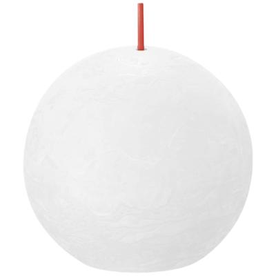 Bolsius rustieke bolkaars 7,6 cm cloudy white