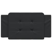 Hoofdbordkussen 100 cm kunstleer zwart - thumbnail