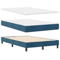 Boxspring bed met matras Donkerblauw 120 x 190 cm Fluweel - thumbnail