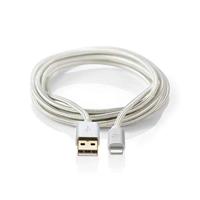 Nedis Premium 8-pins Lightning naar USB-A kabel - USB2.0 - tot 3A / aluminium - 3 meter - thumbnail