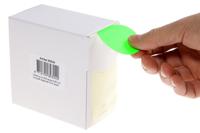 Rillprint ronde etiketten, diameter 50 mm, rol van 500 stuks, fluo groen - thumbnail