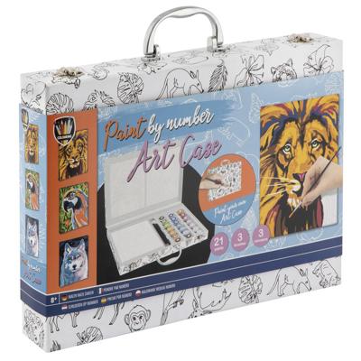 Creative Craft Group Schilderen op nummer dieren kleurkoffer, 27dlg.