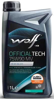 Wolf "officialtech mv" transmissie-olie getr.oel 75w-90 1 l off.tech mv