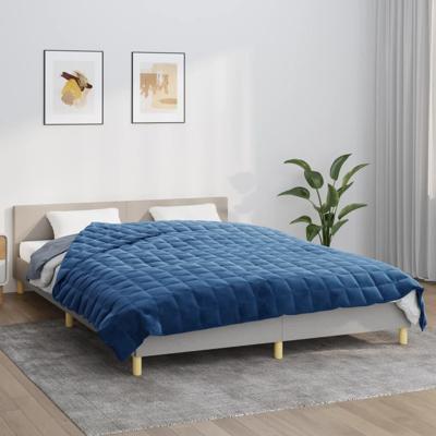 VidaXL Verzwaringsdeken 200x225 cm 9 kg stof blauw VidaXL Verzwaringsdeken 200x225 cm 9 kg stof blauw