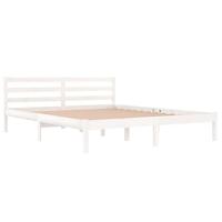 Bedframe massief grenenhout wit 160x200 cm - thumbnail