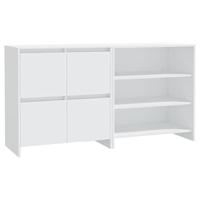 2 st Dressoirs bewerkt hout wit - thumbnail