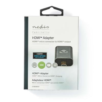 Nedis HDMI-Adapter | HDMI Male / HDMI Micro-Connector | HDMI Female / HDMI Output | 1 stuks - CVTB34907GY CVTB34907GY - thumbnail