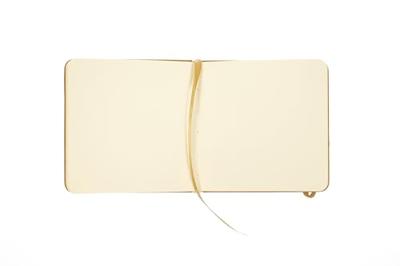 Kangaro Schetsboek - Okergeel - Hardcover - 80 vellen - 140g - Roomwit Papier met Elastiek en Lint