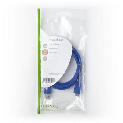 USB 3.0-Kabel | A Male - Micro-B Male | 1,0 m | Blauw