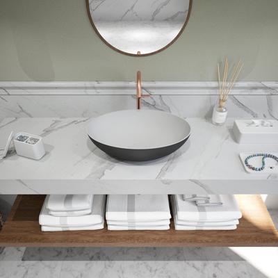 Opbouw Waskom Ideavit Solidthin 50x33x14.5 cm Solid Surface Mat Zwart Ideavit