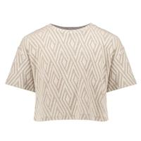 Geisha zomer top meisjes - jaquard - zand / off wit - thumbnail