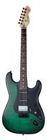 Mooer MSC31 Pro Guitar Green Burst elektrische gitaar met gigbag - thumbnail