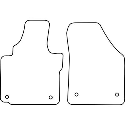 Automatten passend voor Volkswagen Caddy vanaf 2007 (alleen voor) TMVW545
