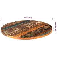 Tafelblad rond 25-27 mm 60 cm massief gerecycled hout - thumbnail