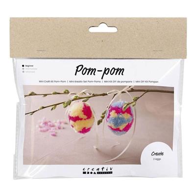 Creativ Company Mini hobbyset pompom ei, 2st. Creativ Company Mini hobbyset pompom ei, 2st.