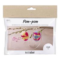 Creativ Company Mini hobbyset pompom ei, 2st. - thumbnail