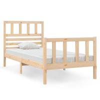 Bedframe massief hout 75x190 cm - thumbnail