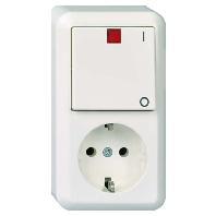 ELSO AP-combi-controleschakelaar 388204 10/16A CONTURA zuiver wit 1 stuk(s) - thumbnail