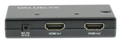 2-poorts HDMI-schakelaar zwart 3D Full HD 2-poorts HDMI-schakelaar zwart 3D Full HD