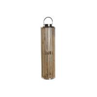 Kaarshouder DKD Home Decor Bruin Zilverkleurig Natuurlijk Kristal Mangohout 20 x 20 x 74 cm - thumbnail