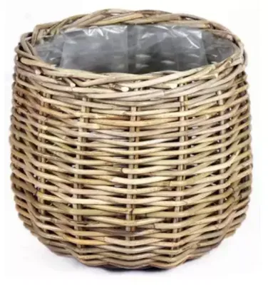 Plantenmand Rotan Grijs Ø26cm