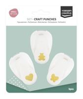 Vaessen Creative • figuurpons set beer hart vlinder small 3st - thumbnail