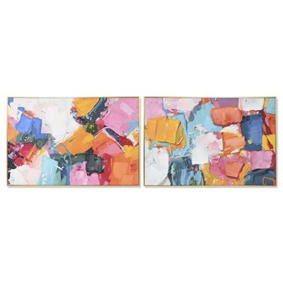 Canvas Home ESPRIT Abstract Stads 122,5 x 3,5 x 82,5 cm (2 Stuks)