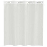 Gordijnen voile met doorvoertules 2 st wit - thumbnail