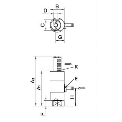 Netter Vibration 01925600 NTS 250 HF Mechanische vibrator Nominale frequentie (bij 6 bar): 5773 omw/min 1/8 1 stuk(s)