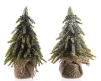 Miniboom PE jute zak 2ass 20 cm groen Kerst Everlands - Everlands - thumbnail