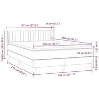 Boxspring met matras fluweel roze 140x210 cm - thumbnail