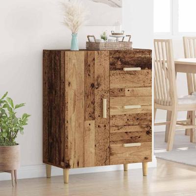 Dressoir met lade Oud hout 34 x 69,5 x 90 cm Bewerkt hout