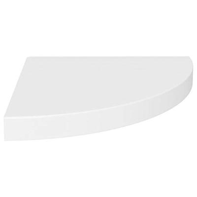 Hoekschappen zwevend 4 st 35x35x3,8 cm MDF wit