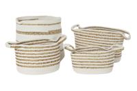 Mandenset DKD Home Decor 36 x 36 x 34 cm Boho (4 Onderdelen) - thumbnail