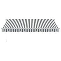 Luifel handmatig uittrekbaar 350x250 cm antraciet en wit - thumbnail