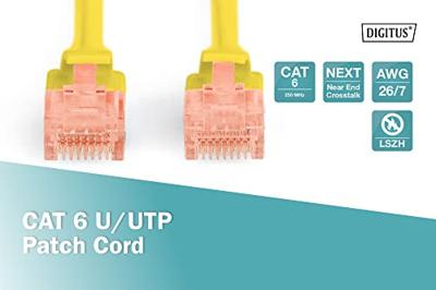 Digitus DK-1617-005/Y RJ45 Netwerkkabel, patchkabel CAT 6 U/UTP 0.50 m Geel Halogeenvrij, Verdraaide paren 1 stuk(s) - thumbnail