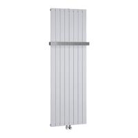 Designradiator Sapho Colonna Recht Middenaansluiting 60.2x180 cm 1205W Zilver - thumbnail